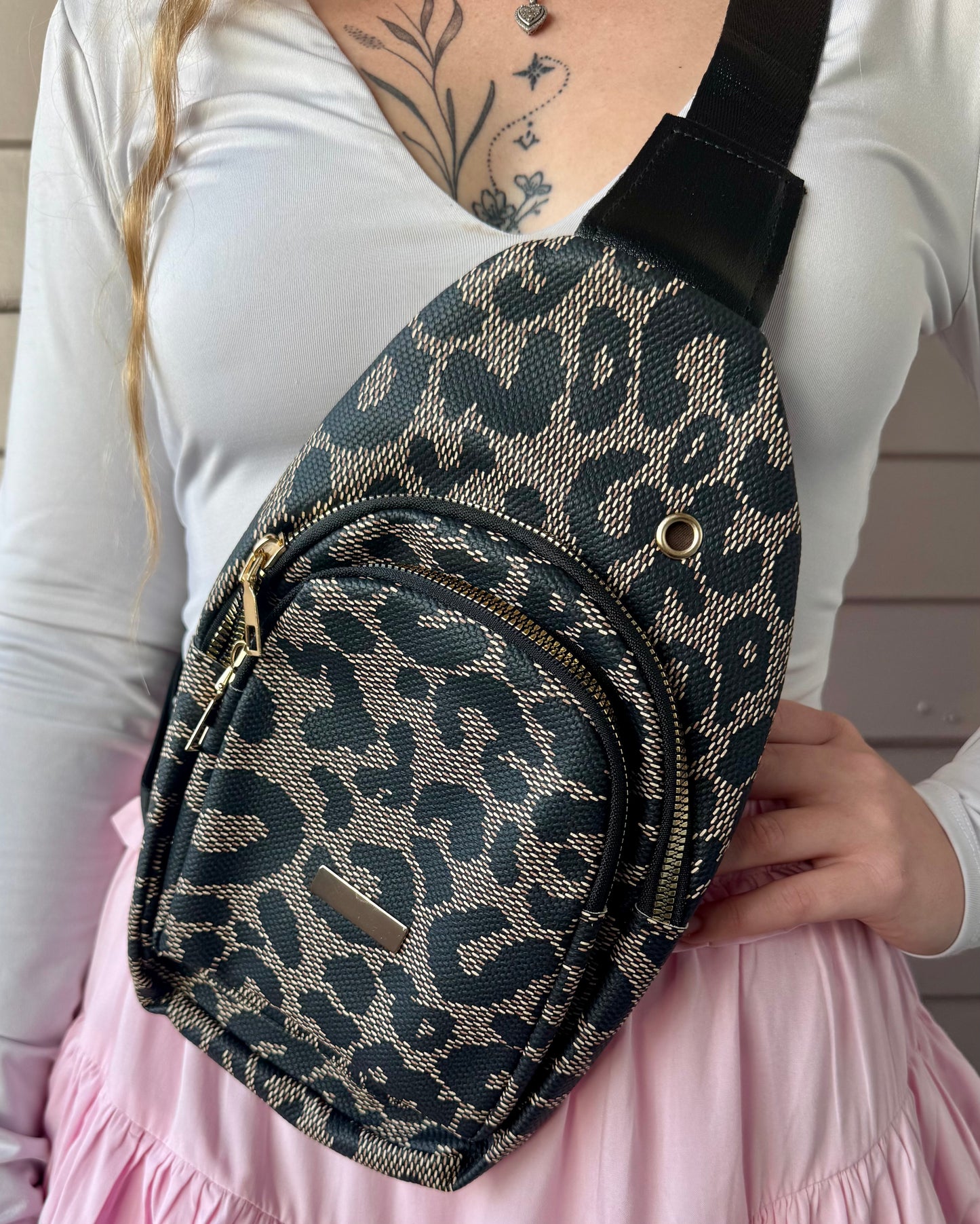 Leopard Print Sling Bag
