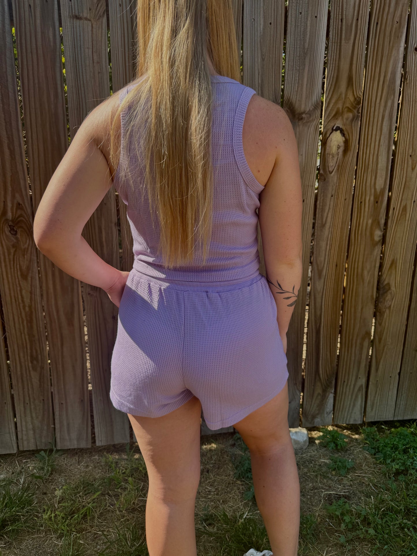 Purple Casual Short Suit