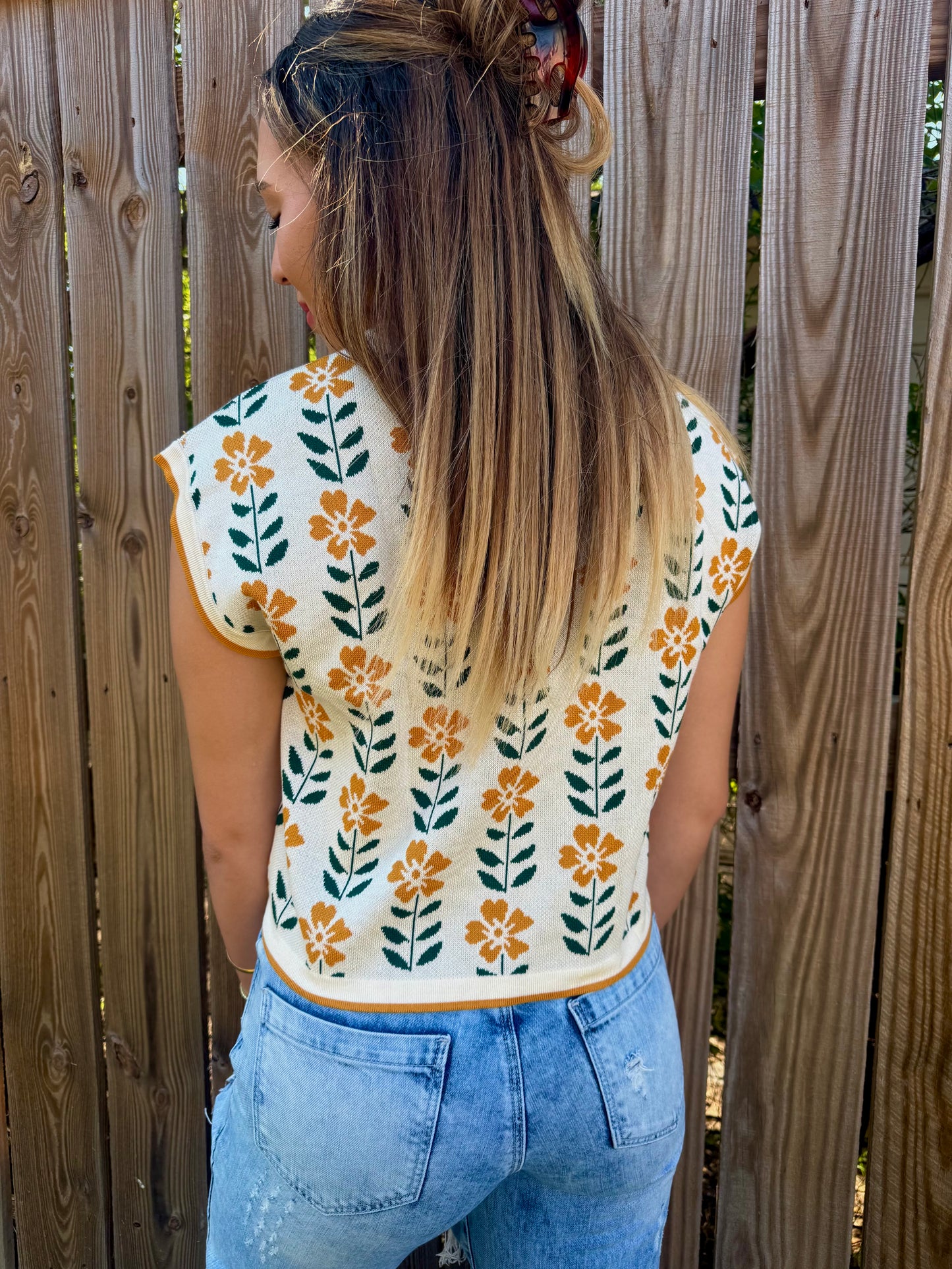 Floral Knit Top