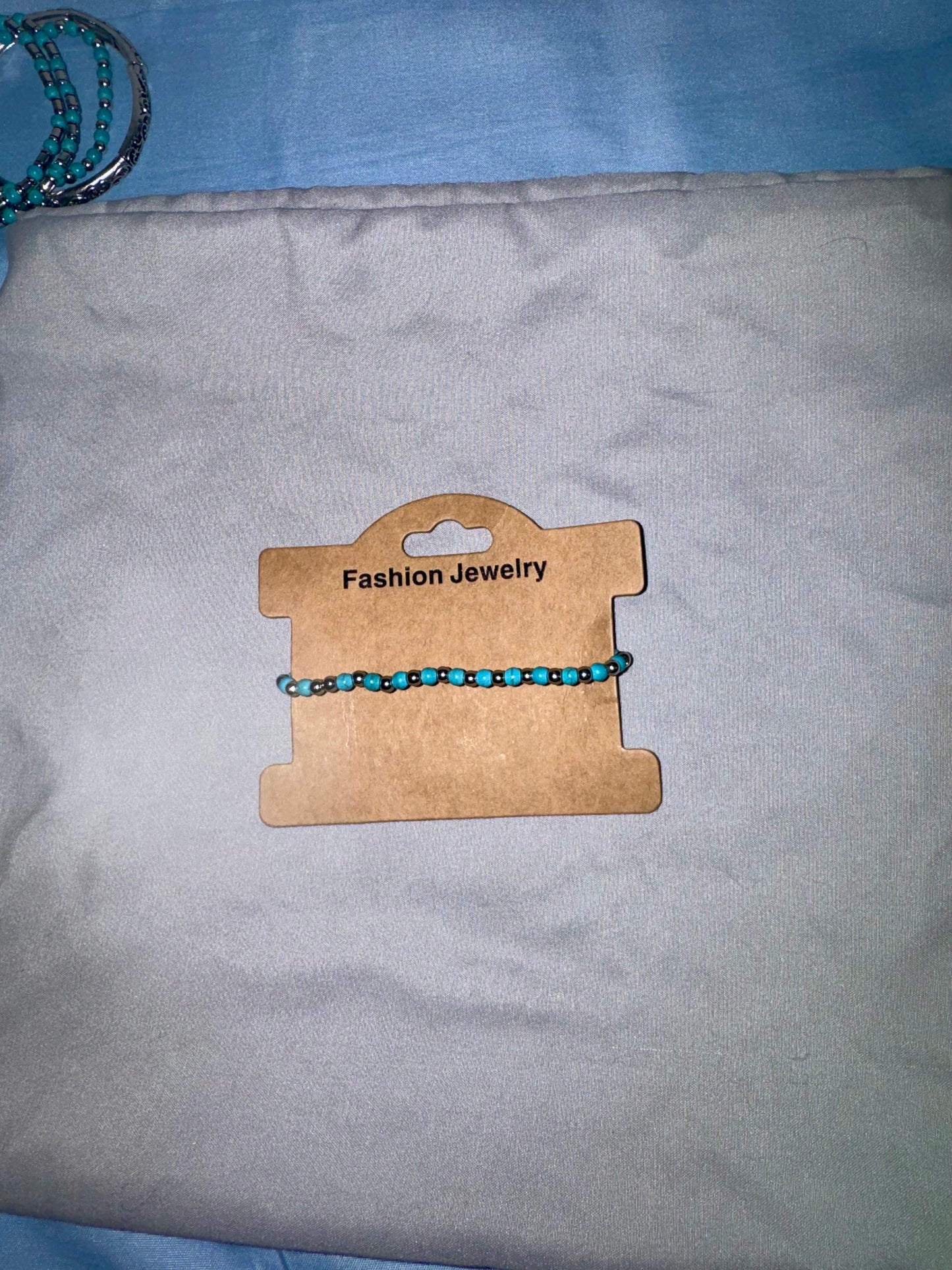 Dainty Turquoise and Gold Bracelet