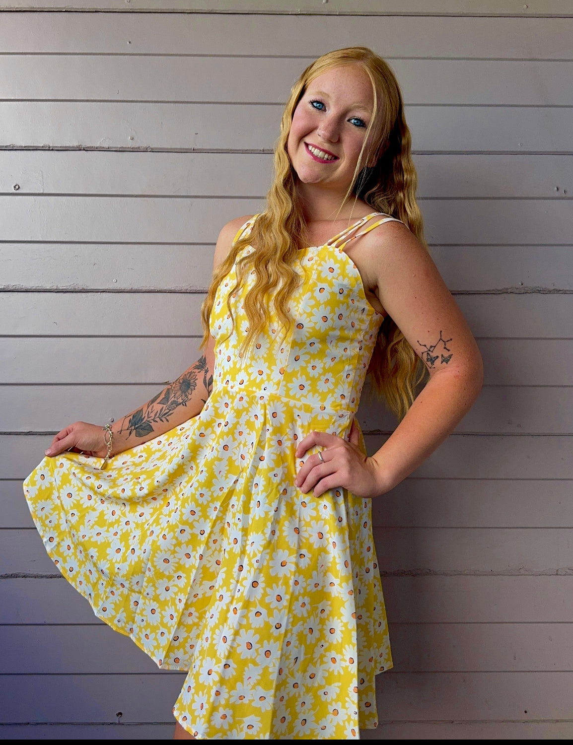 Yellow Floral Dress