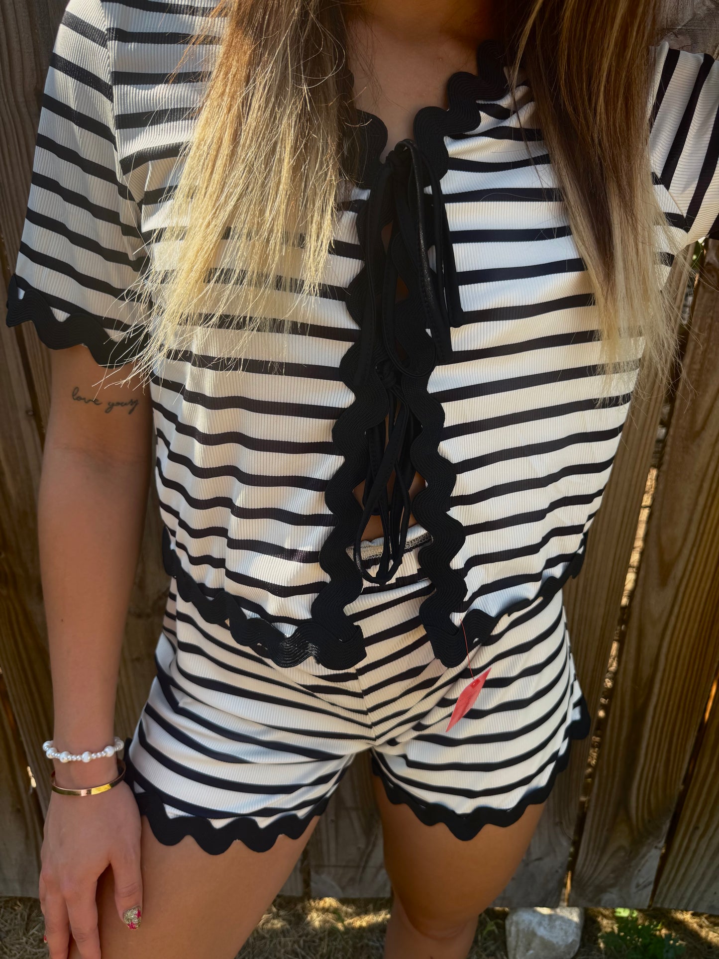 Bow Top and Shorts Set