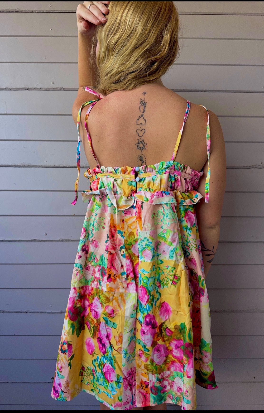 Boho Bow Pleated Slip Dress